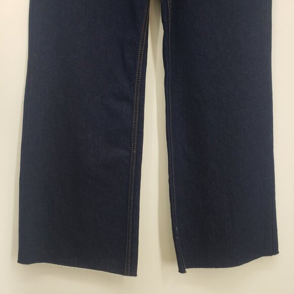 Zara The 90's Full Length Jeans 6 High Rise Waist Dark Wash Austin Blue - Picture 6 of 10